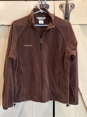 Columbia Brown Full-Zip Fleece Jacket Size Medium